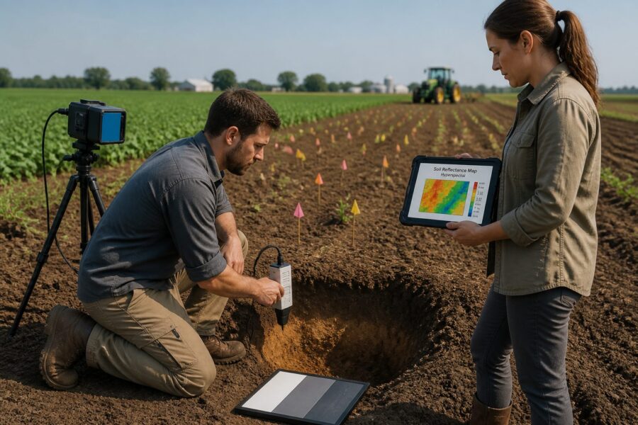 Hyperspectral Imaging for High-Resolution Soil Mapping at Field Scale