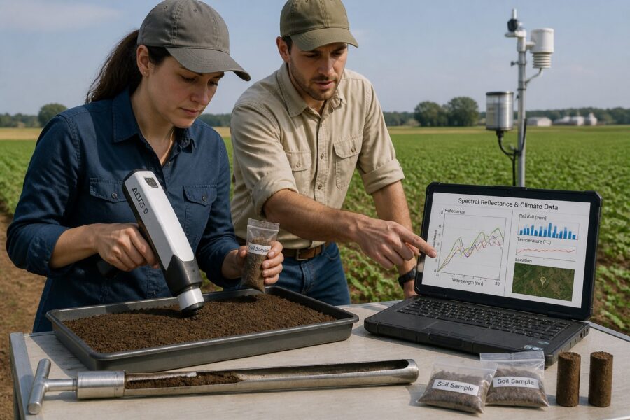 Combining Soil Spectroscopy With Climate Data for Yield Forecasting