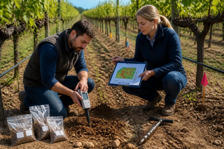 Soil Spectroscopy for Vineyard Management: Mapping Variability Across Rows