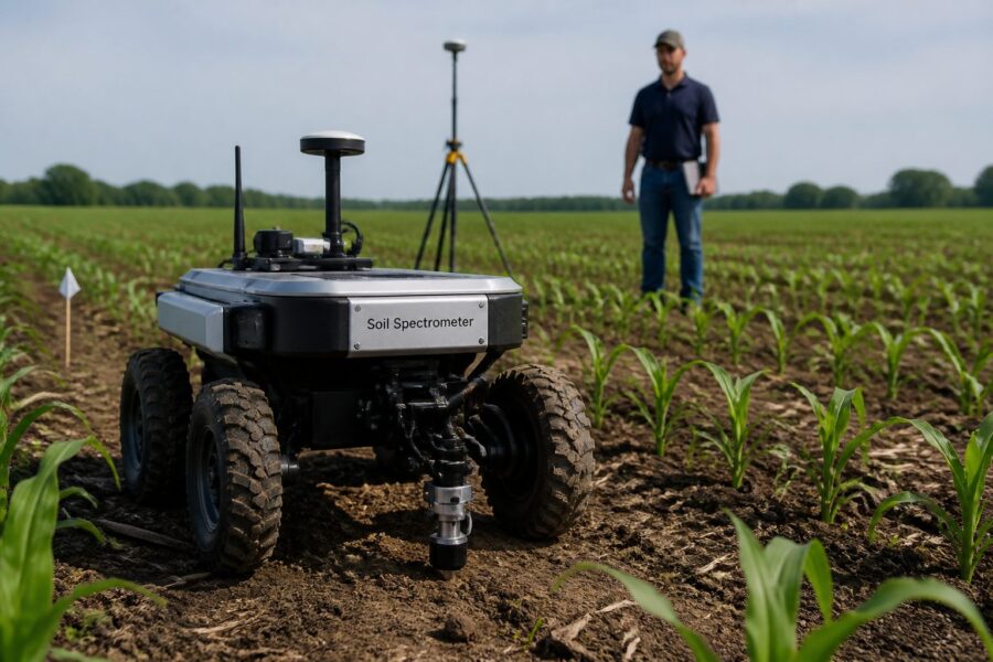 Autonomous Ground Robots for Soil Spectral Sampling: Removing the Human From the Sampling Loop