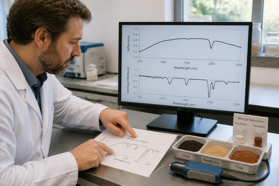 Continuum Removal in Soil Spectra: Isolating Absorption Features for Mineral Identification