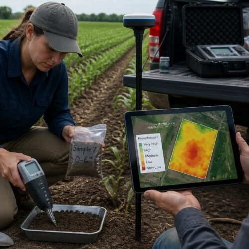Mapping Phosphorus Availability Across Row Crop Fields Using Soil Spectroscopy