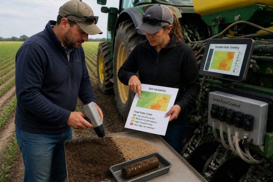 Precision Seeding Decisions Guided by Soil Spectroscopy: Matching Seed Rate to Soil Variability