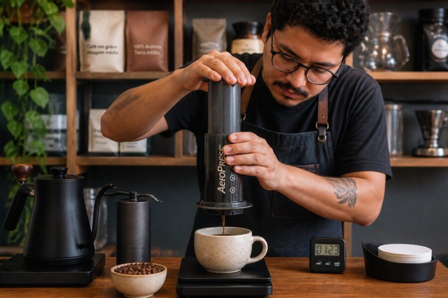 Domine o AeroPress: Seu Guia Completo para um Café Versátil e Delicioso