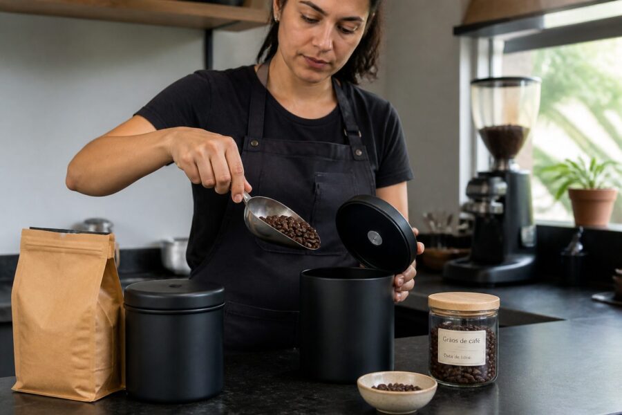 Armazenamento Perfeito: Mantenha Seus Grãos de Café Frescos por Mais Tempo