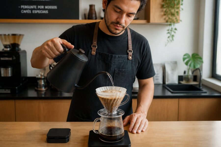 Blooming: A Técnica de Pré-Infusão que Muda o Sabor do Seu Café Coado