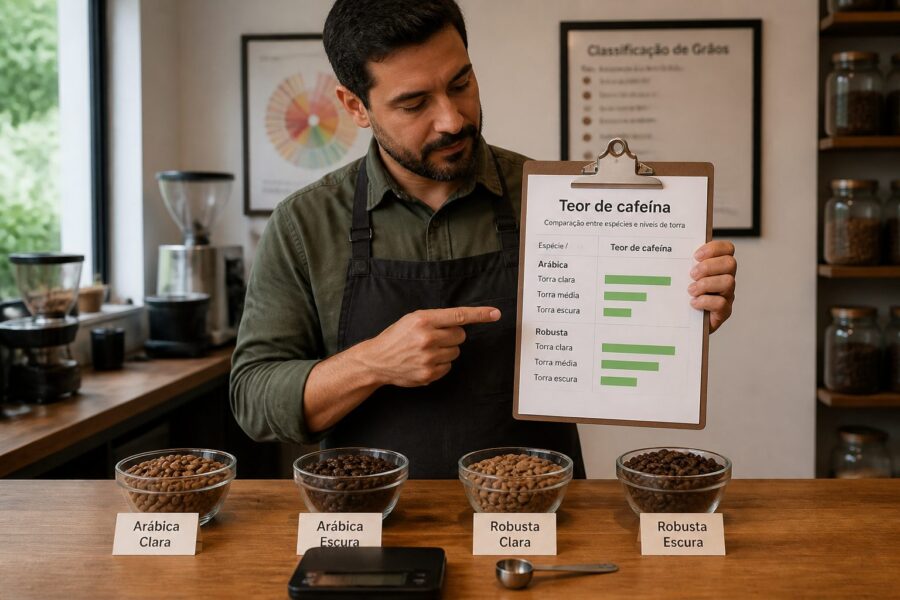 Cafeína no Café: Quanto Tem Cada Tipo de Grão e Torra (Sem Mitos)