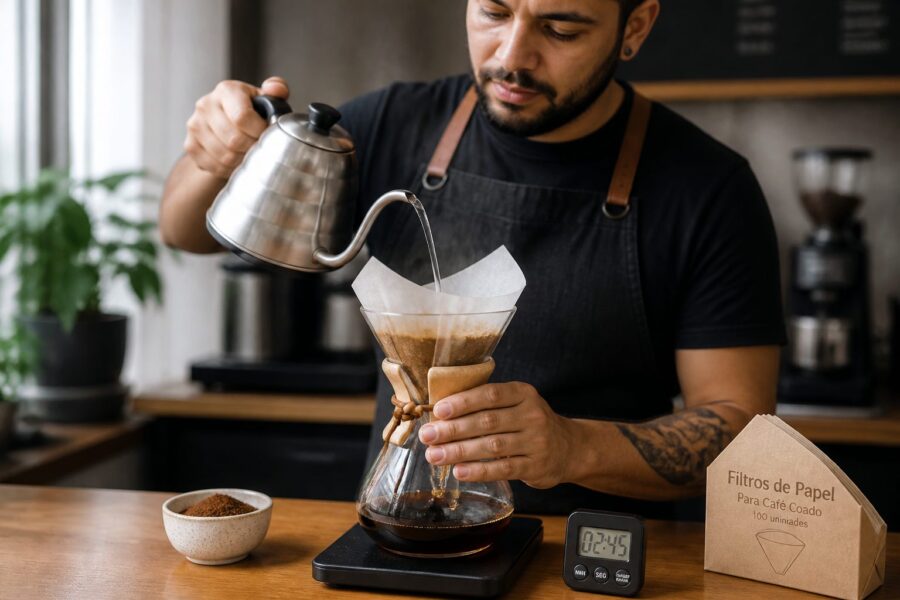 Elegância e Sabor: Guia Completo para Preparar Café na Chemex