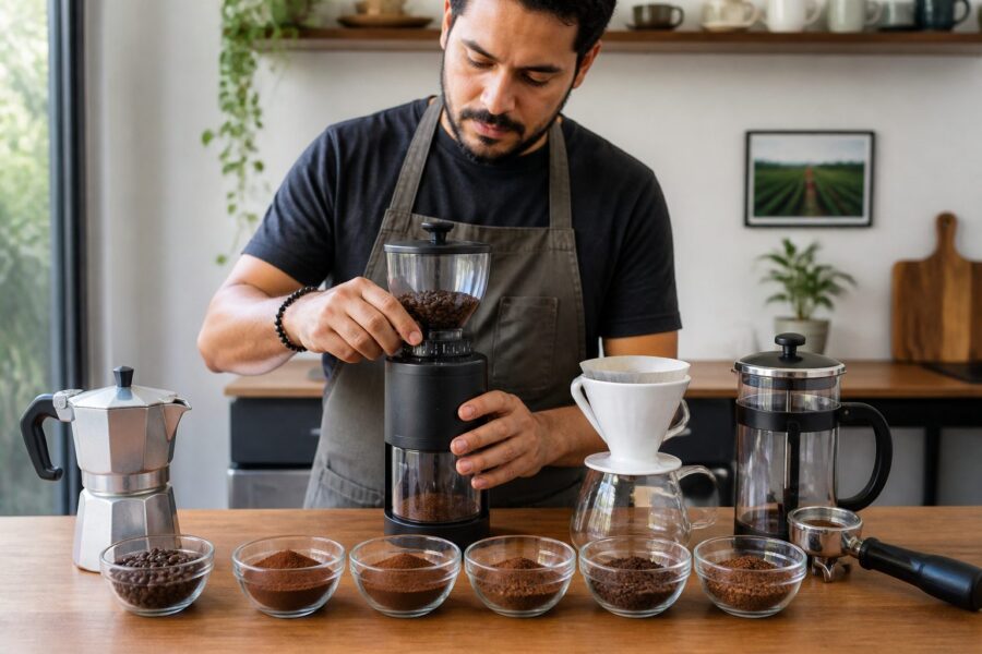 Guia Completo: Como Moer Grãos de Café para Cada Método de Preparo