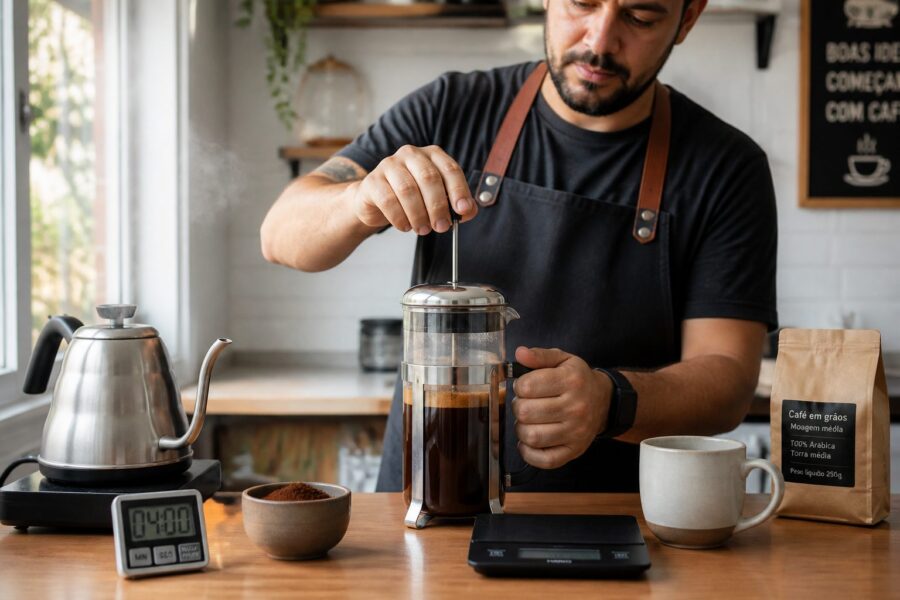 Guia Definitivo: Como Preparar Café Perfeito na Prensa Francesa