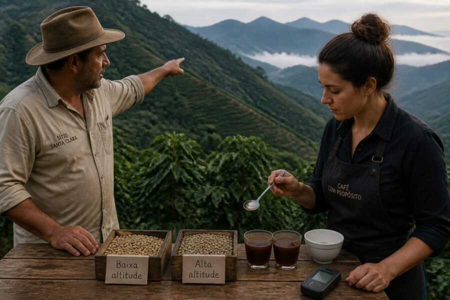 A Altitude e o Grão de Café: Como a Montanha Modela o Sabor da Sua Bebida
