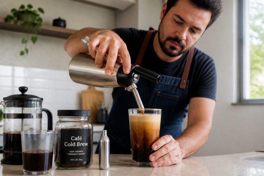 Nitro Cold Brew: O Que É e Como Preparar em Casa com Equipamento Simples