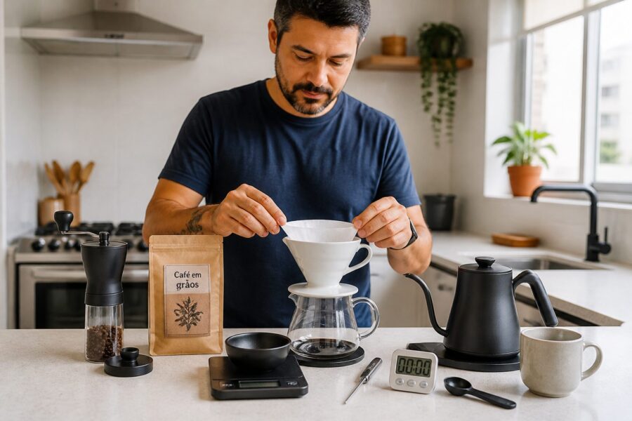 Kit Iniciante: Os Equipamentos Essenciais Para Começar a Fazer Café em Casa