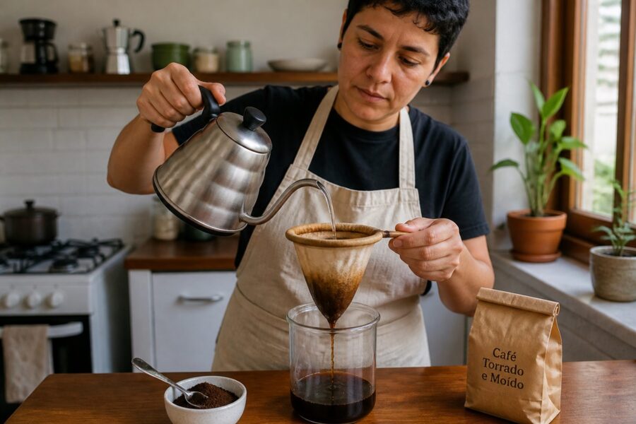 Café Coado no Pano: O Método Tradicional Brasileiro Passo a Passo