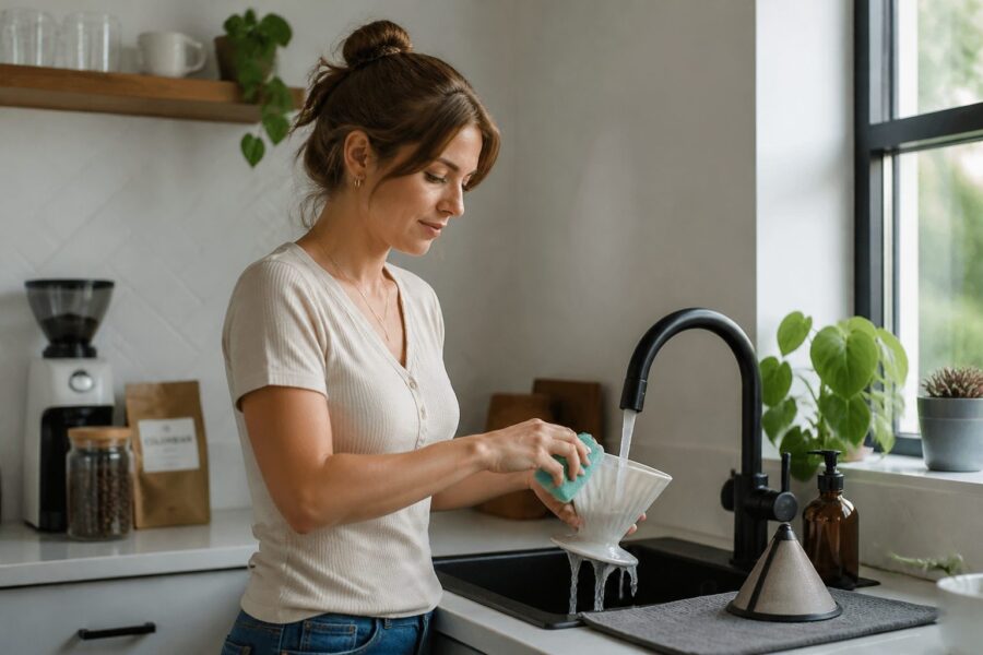 How to Clean a Pour-Over Dripper and Reusable Filter