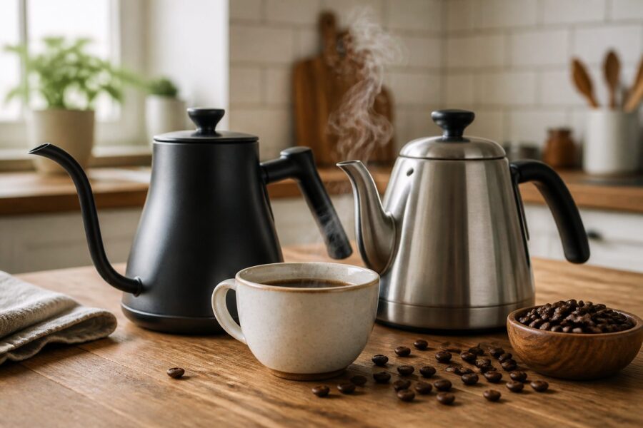 Coffee Kettle Spouts: Gooseneck and Standard Designs Compared